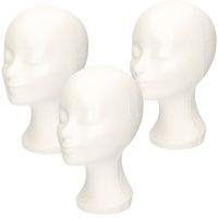 4x hoofd van piepschuim 30 cm   -