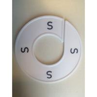 Maatring 9cm wit/zwart S