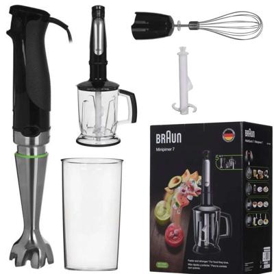 Braun MultiQuick 7 MQ 7045X 1,25 l Staafmixer 1000 W Zwart, Roestvrijstaal