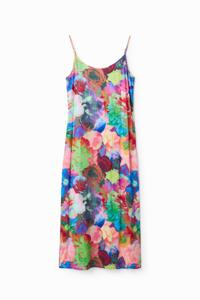 Slim fit lingeriejurk met bloemen - MATERIAL FINISHES - S