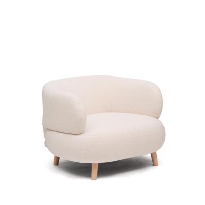 Kave Home Fauteuil 'Luisa' Bouclé, kleur Ecru