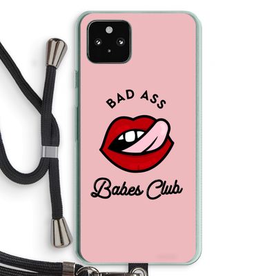 Badass Babes Club: Pixel 5a 5G Transparant Hoesje met koord