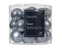 Kerstbal glas d2.5 cm mblw ass 24st kerst - Decoris