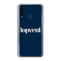 Topvent Navy: Samsung Galaxy A20s Transparant Hoesje Topvent Navy: Samsung Galaxy A20s Transparant Hoesje