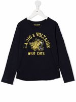 Zadig & Voltaire Kids t-shirt Wild Cats à imprimé graphique - Bleu