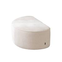 Bronx71 Hocker Lune halve maan chenille off white