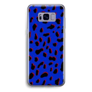 Blue Leopard: Samsung Galaxy S8 Plus Transparant Hoesje