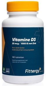 Fittergy Vitamine D3 25mcg Met Zink