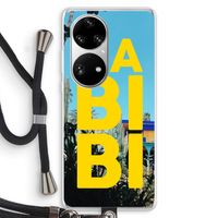 Habibi Majorelle : Huawei P50 Pro Transparant Hoesje met koord Habibi Majorelle : Huawei P50 Pro Transparant Hoesje met koord