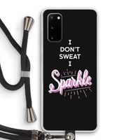 Sparkle quote: Samsung Galaxy S20 Transparant Hoesje met koord