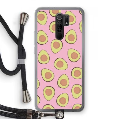 Dancing avocados: Xiaomi Redmi 9 Transparant Hoesje met koord