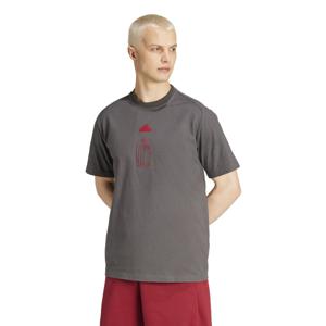 adidas België Travel T-Shirt 2024-2026 Donkergrijs Rood