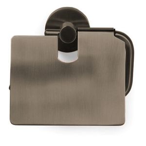 Toiletrolhouder Blue Label Vida | Wandmontage | Met klep | Messing | Geborsteld nikkel PVD