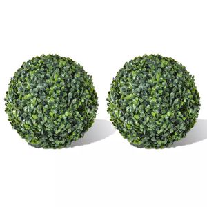 VidaXL Kunstplanten buxusbol 2 st 35 cm