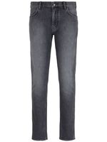 Emporio Armani jean slim J16 à taille basse - Gris