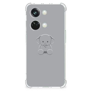 OnePlus Nord 3 Stevig Bumper Hoesje Grijs Baby Olifant