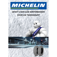 Michelin Poster 'Tweewieler winterbanden' voor A1 stoepbord NL - thumbnail
