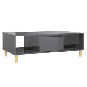 vidaXL Salontafel 103,5x60x35 cm bewerkt hout hoogglans grijs