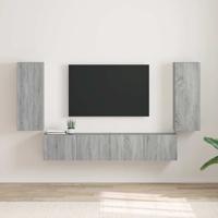 TV Wandkast 2 pcs Grijs Sonoma 30 x 31 x 80 cm Bewerkt hout