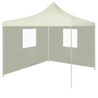 Vouwtent met 2 wanden 3x3 m creme
