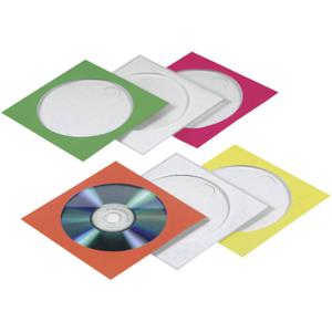 Hama 00078369 CD-hoes 1 CD/DVD/Blu-Ray Rood, Groen, Blauw, Oranje, Geel Papier 100 stuk(s)