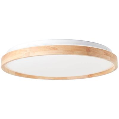 Brilliant PlafondlampAlson Ø 49,5cm wit met hout - G99787/75