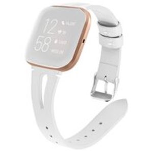 Fitbit Versa 1 / 2 & Lite bandje TPU leer - Wit