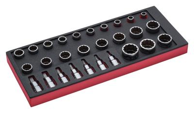 Bahco Foaminlay Fit&Go 1/3 met doppen en toebehoren 1/2" - 28-delig - FF1E2205