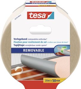 Tesa Dubbelzijdig tapijttape | lengte 25 m | breedte 50 mm wiel | 6 stuks - 55735-00014-11 55735-00014-11