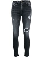 DONDUP jean skinny à effet usé - Noir