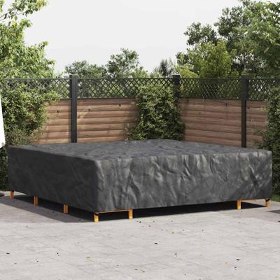 Hoes voor tuinmeubelen Zwart 300 x 300 x 70 cm 210D