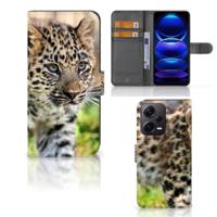 Xiaomi Poco X5 Pro | Note 12 Pro 5G | Telefoonhoesje | Met pasjeshouder | Baby Luipaard Xiaomi Poco X5 Pro | Note 12 Pro 5G | Telefoonhoesje | Met pasjeshouder | Baby Luipaard