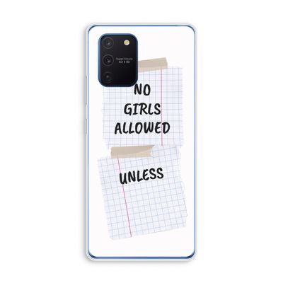 No Girls Allowed Unless: Samsung Galaxy Note 10 Lite Transparant Hoesje