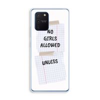 No Girls Allowed Unless: Samsung Galaxy Note 10 Lite Transparant Hoesje