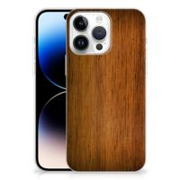 iPhone 14 Pro Max | Bumper Hoesje | Donker Hout