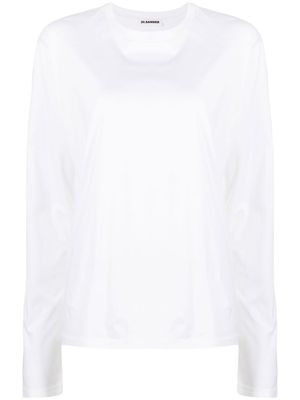 Jil Sander t-shirt à manches longues - Blanc