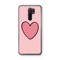 Hartje: Xiaomi Redmi 9 Transparant Hoesje