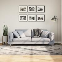 VidaXL Vloerkleed pamplona shaggy hoogpolig 160x230 cm beige antraciet