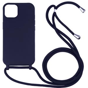 iPhone 12 Pro Max hoesje - Backcover - Koord - Softcase - Flexibel - TPU - Paars