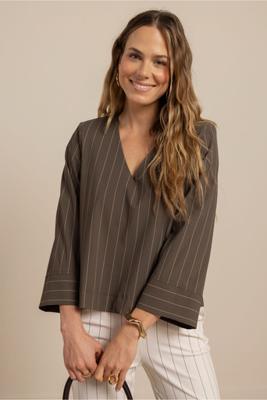 Cilou stripe top - new army/kit - 13473