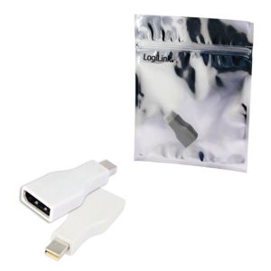 LogiLink CV0110 Mini Displayport DisplayPort Grijs kabeladapter/verloopstukje