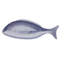 POINT-VIRGULE - Seafood - Visschaal 40x14cm blauw