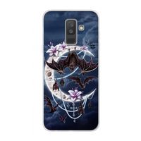 Vleermuizen Maan: Samsung Galaxy A6 Plus (2018) Transparant Hoesje