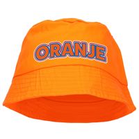 Koningsdag vissershoedje/bucket hat - oranje - 57-58 cm - thumbnail