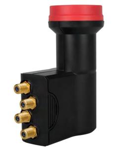 MegaSat Diavolo Quad LNB Aantal gebruikers: 4 Feed-opname: 40 mm vergulden aansluiting, Weerbestendig Zwart, Rood