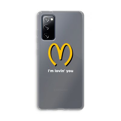 I'm lovin' you: Samsung Galaxy S20 FE / S20 FE 5G Transparant Hoesje