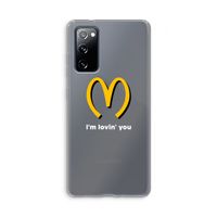 I'm lovin' you: Samsung Galaxy S20 FE / S20 FE 5G Transparant Hoesje