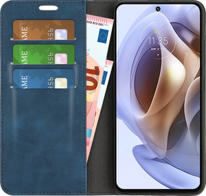 Just in Case Wallet Magnetic Motorola Moto G31 / G41 Book Case Blauw