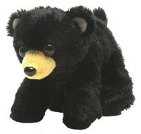 Pluche zwarte beer/beren knuffel 18 cm speelgoed   - - thumbnail