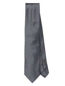 Zegna monogram silk tie - Gris